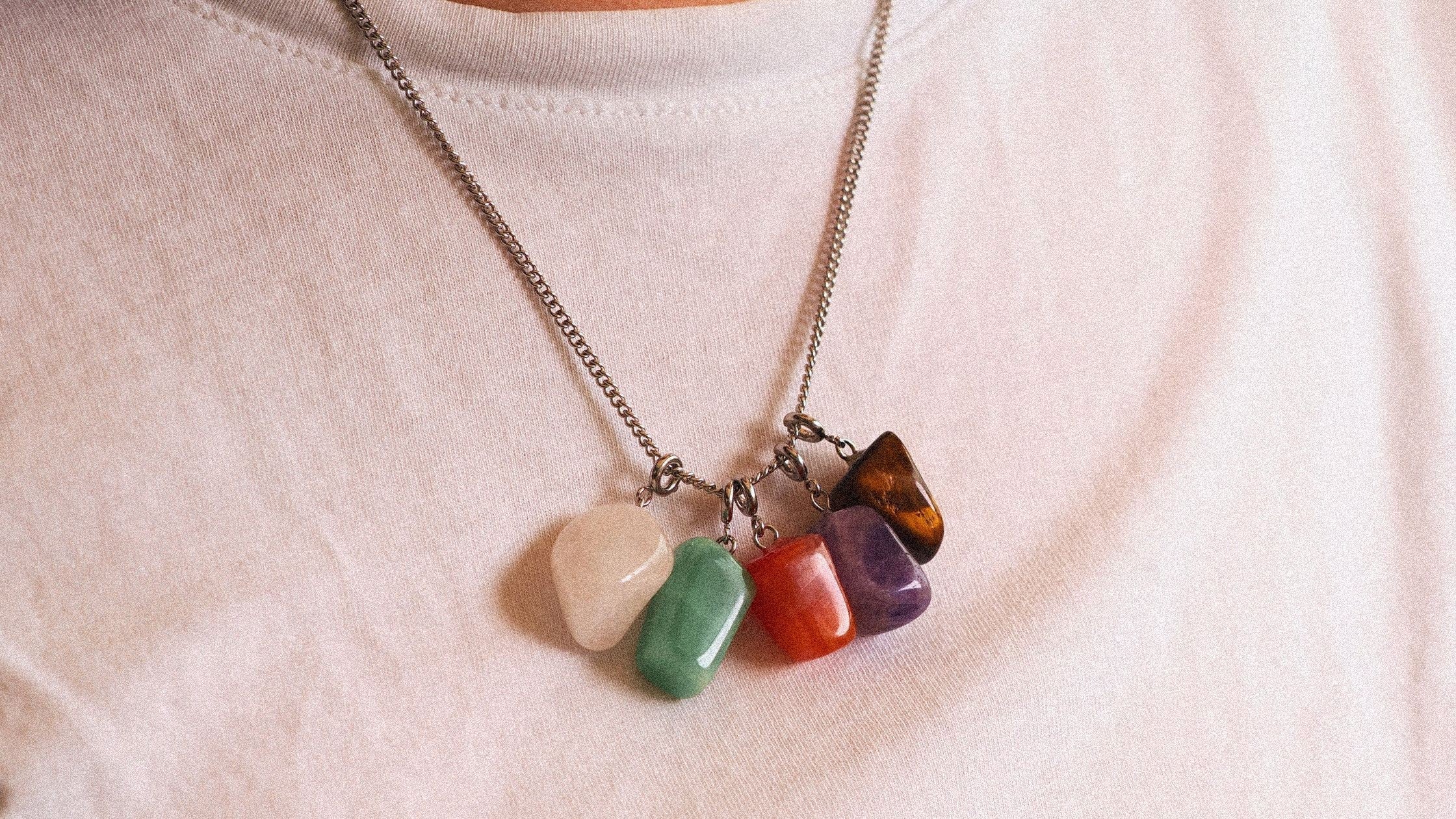 Collier En Pierres Naturelles - Quartz Violet Artisanal, Pièce Unique énergétique