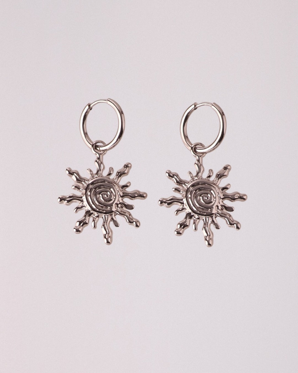 Pendientes Sol Acero Inoxidable