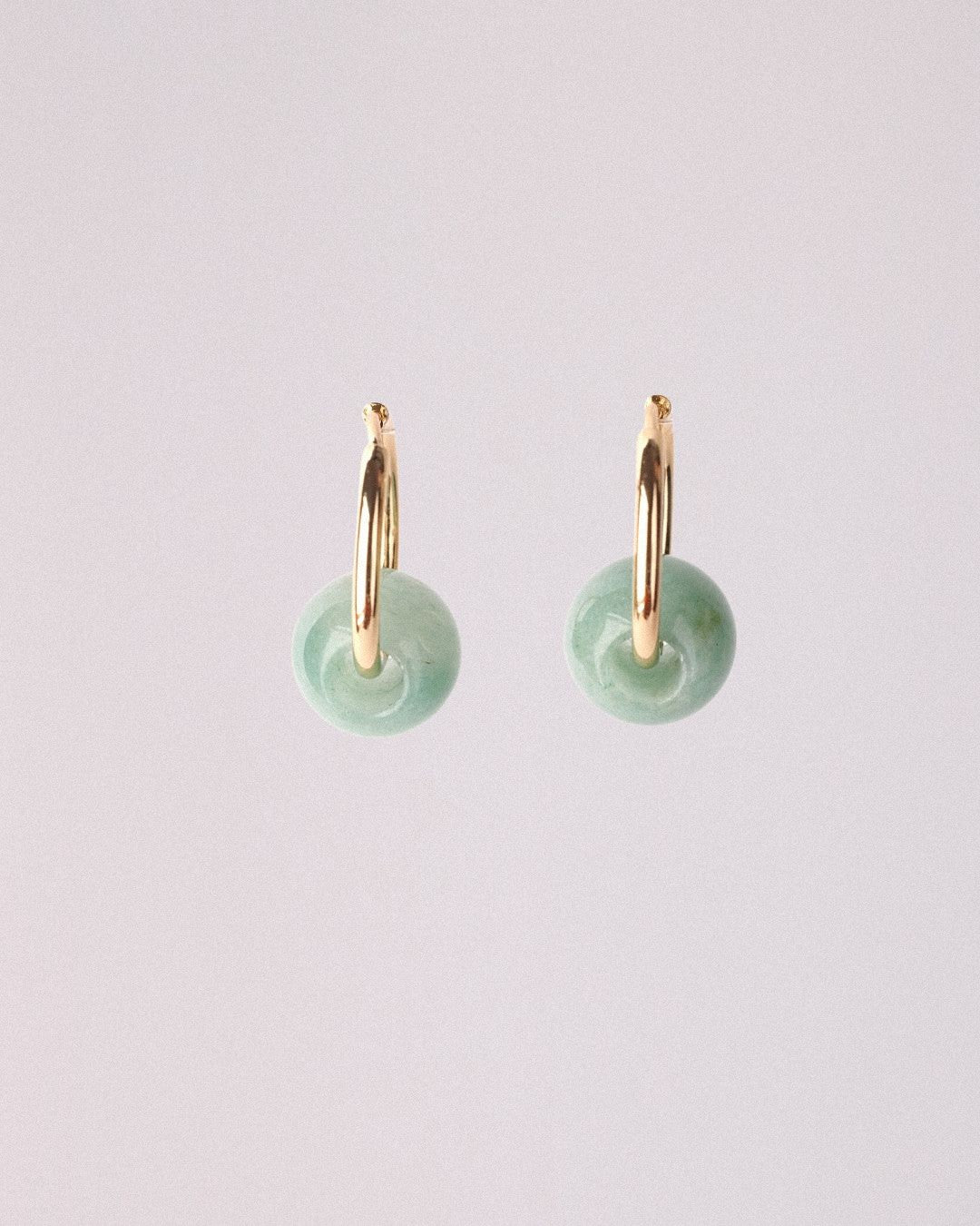 Pendientes Órbita Plus Acero Inoxidable Dorado Aventurina