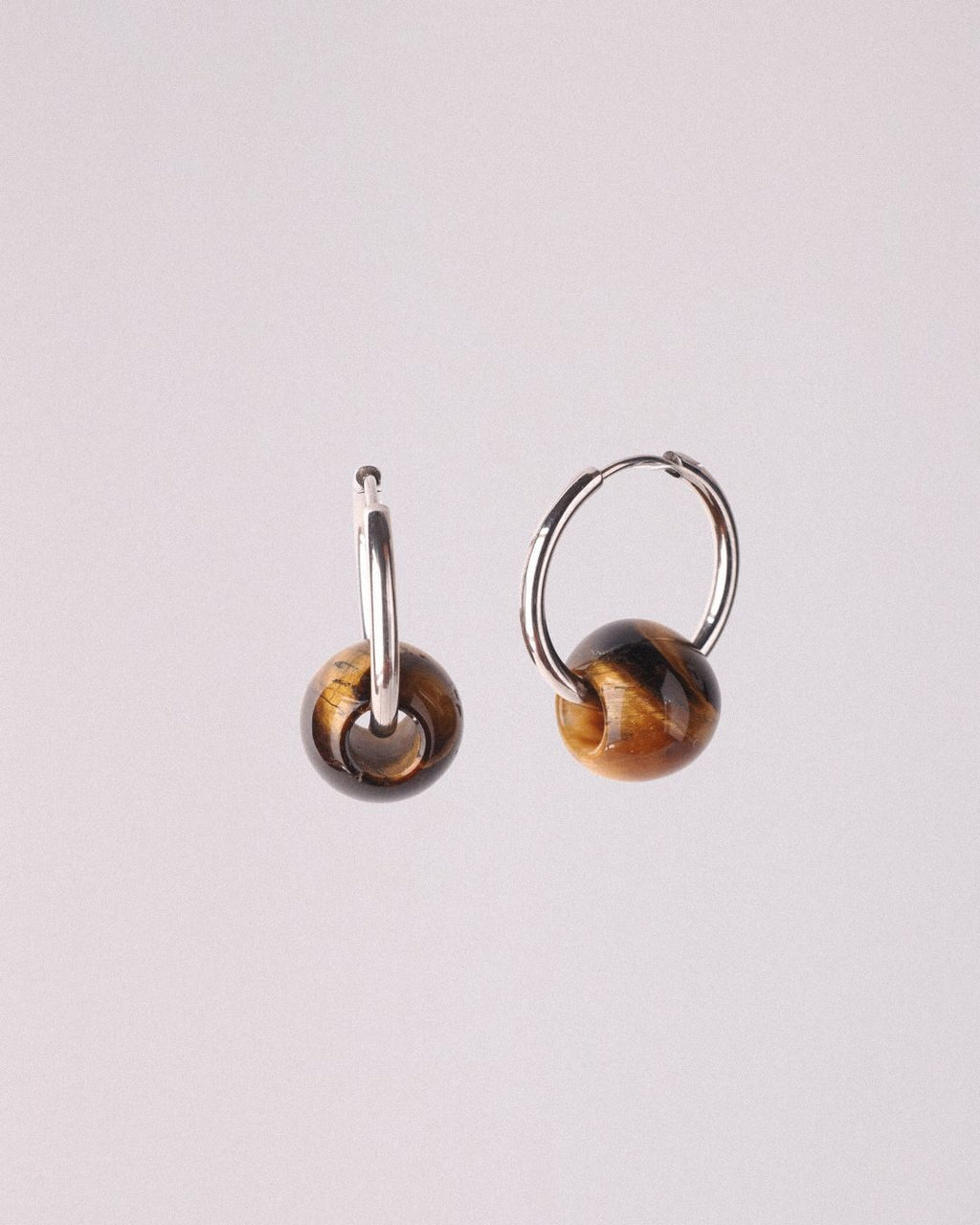 Pendientes Órbita Plus Acero Inoxidable Ojo de Tigre