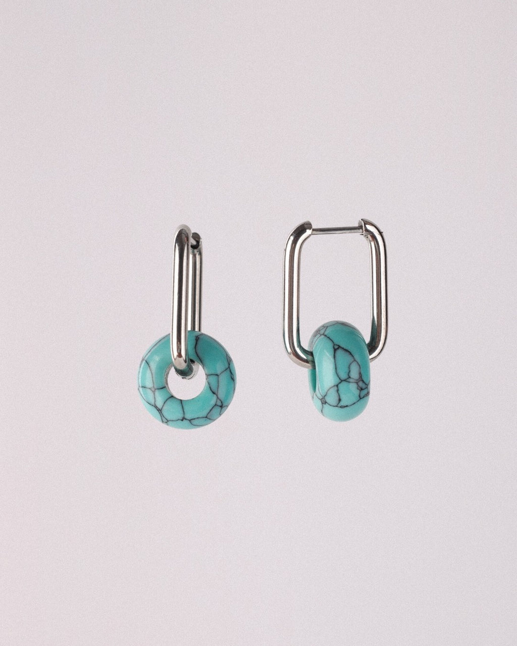 Pendientes Órbita Max Acero Inoxidable Turquesa