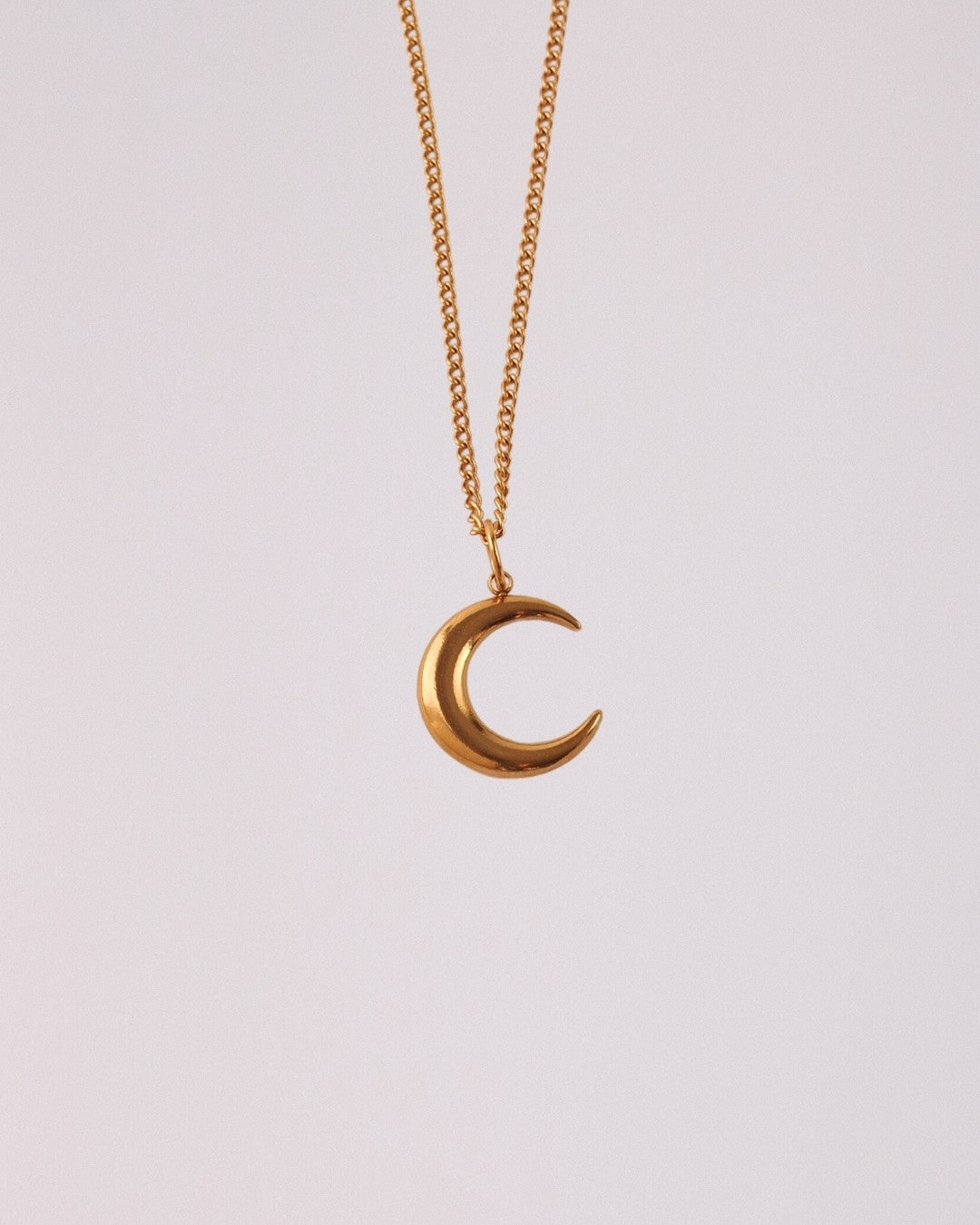 Collar Luna Menguante Acero Inoxidable