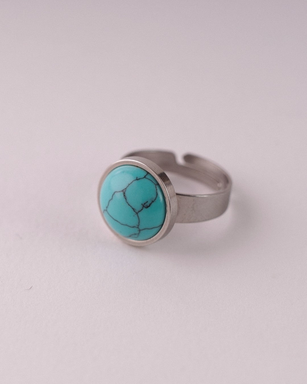 Anillo Nova Acero Inoxidable Turquesa