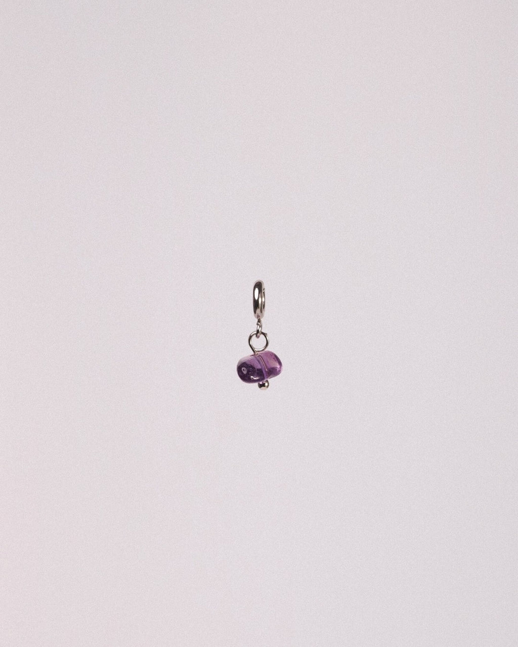 Charm Amatista Mini Acero Inoxidable