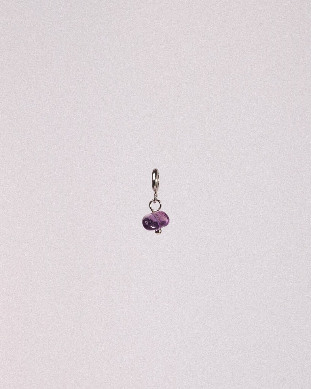 Charm Amatista Mini Acero Inoxidable
