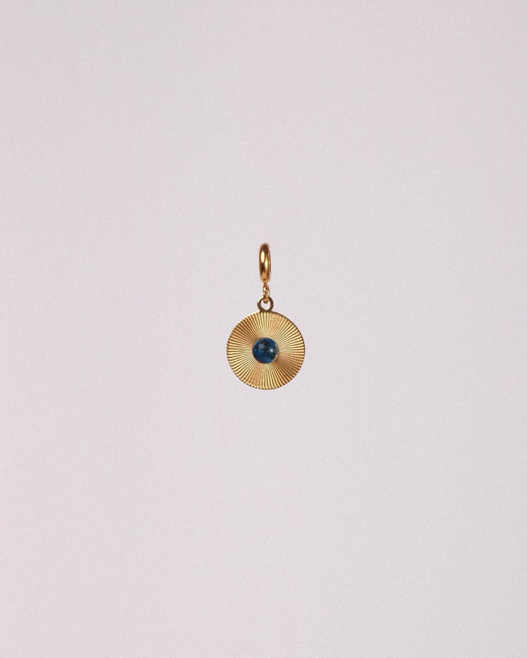 Charm Crazy Acero Inoxidable Dorado Ágata Azul