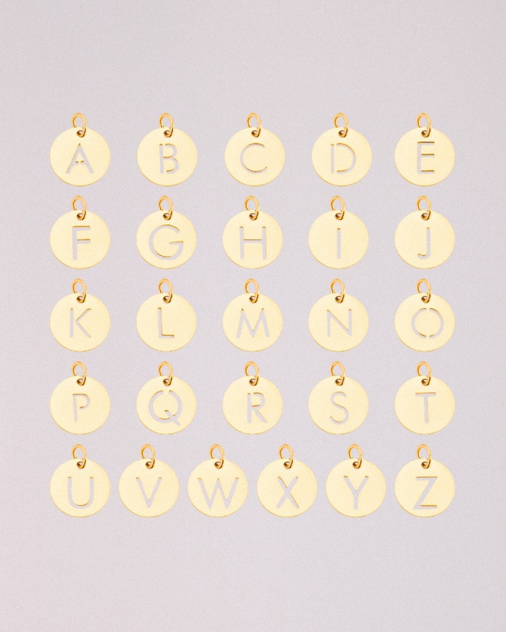 Charm Letra Acero Inoxidable Dorado