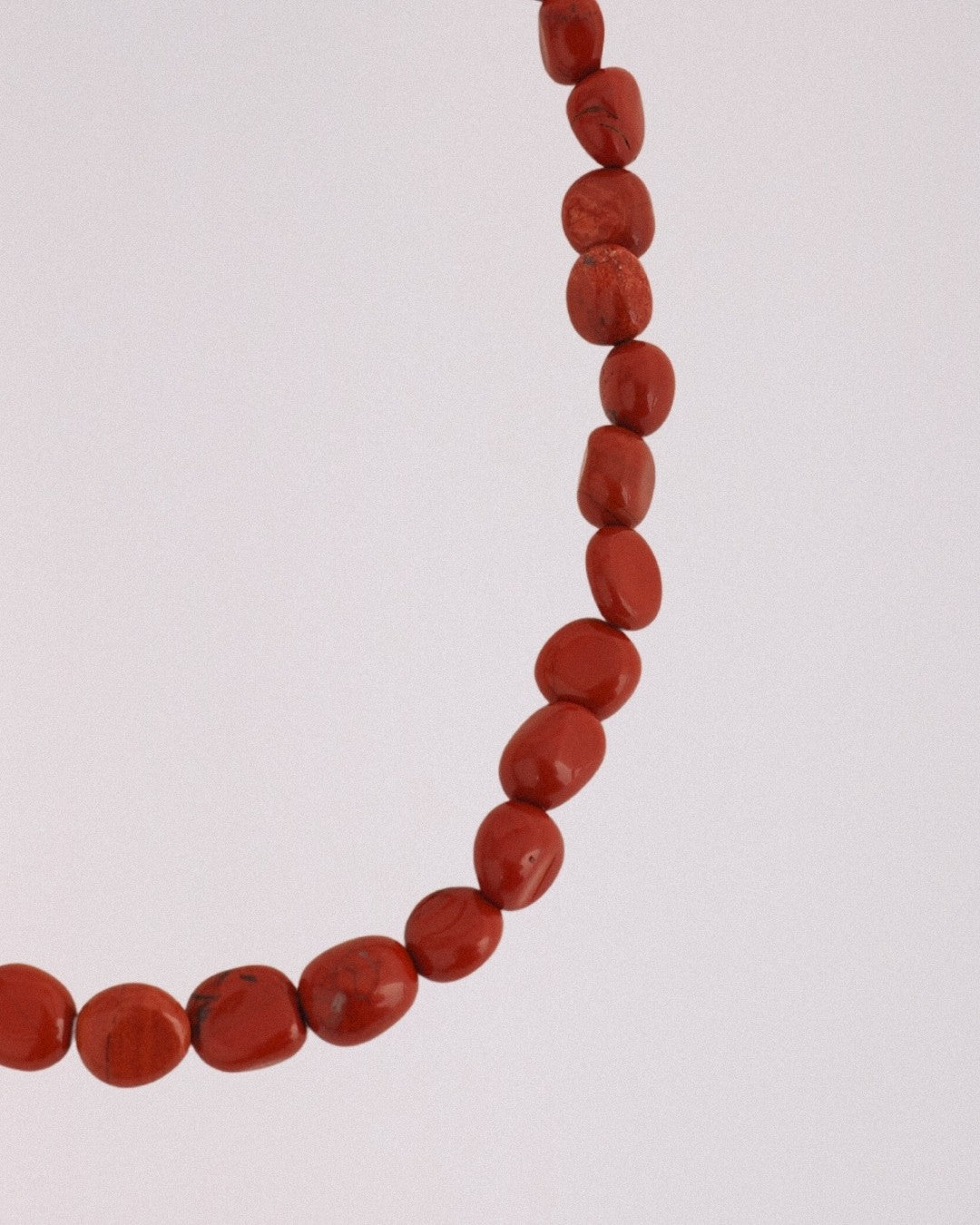 Collar Marte Acero Inoxidable Jaspe Rojo