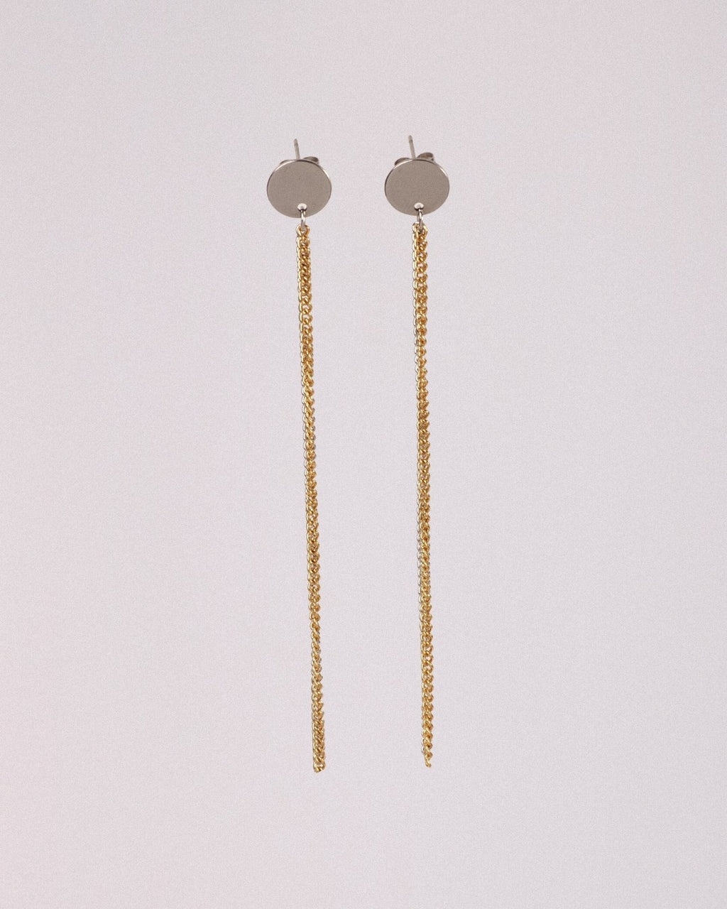 Pendientes Fugaz Acero Inoxidable Bicolor