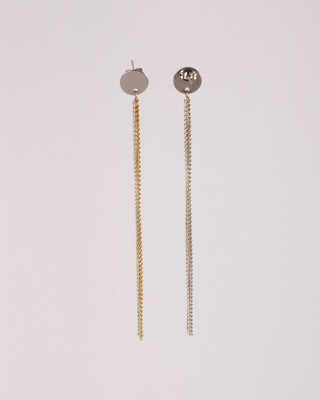 Pendientes Fugaz Acero Inoxidable Bicolor
