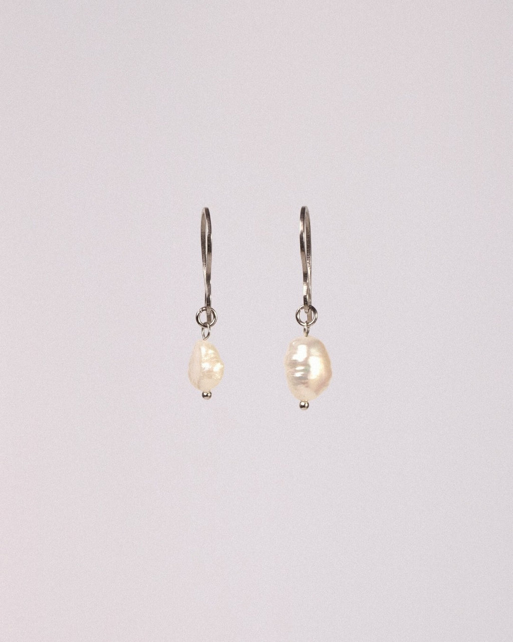 Pendientes Perla Acero Inoxidable
