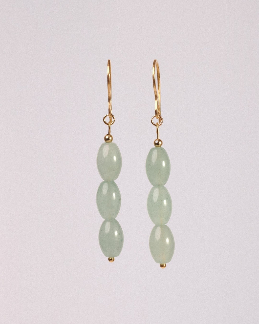 Pendientes Urano Acero Inoxidable Dorado Aventurina