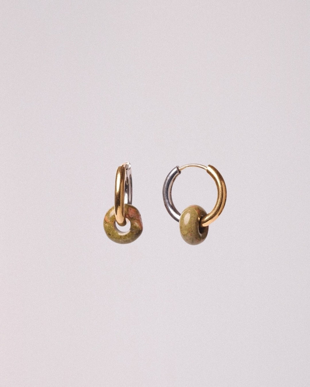 Pendientes Órbita Acero Inoxidable Bicolor Unakita