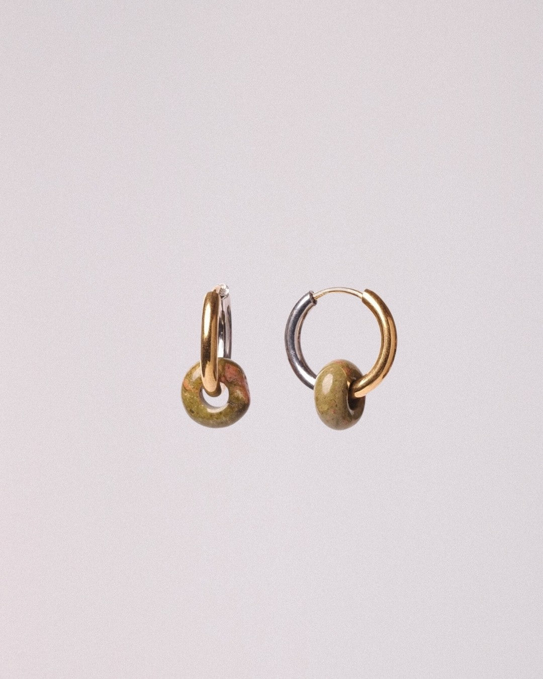 Pendientes Órbita Acero Inoxidable Bicolor Unakita