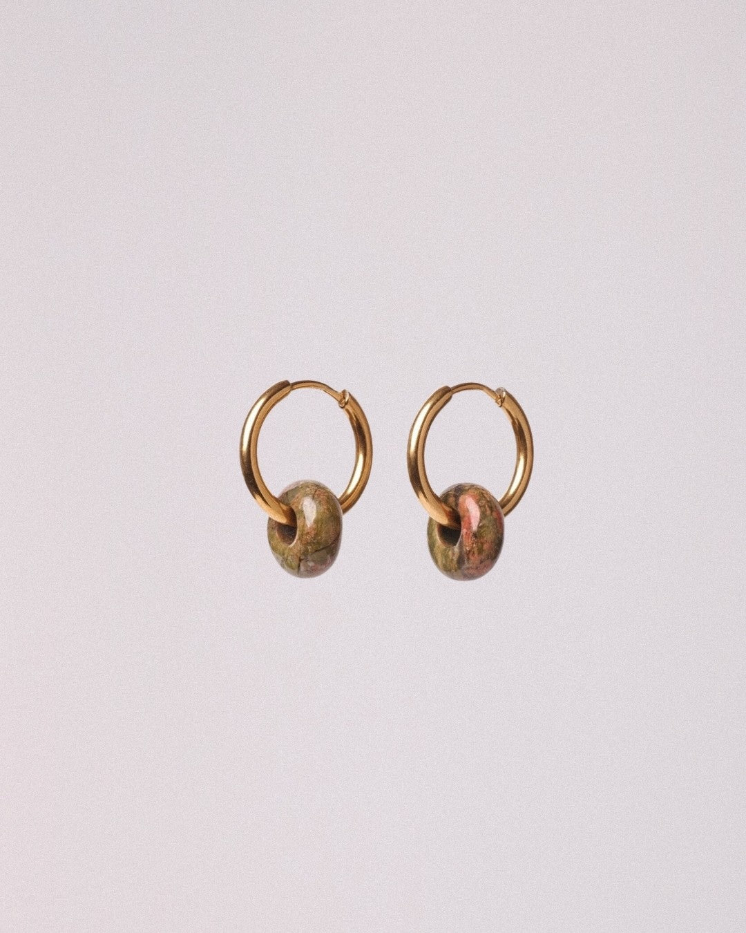Pendientes Órbita Acero Inoxidable Dorado Unakita