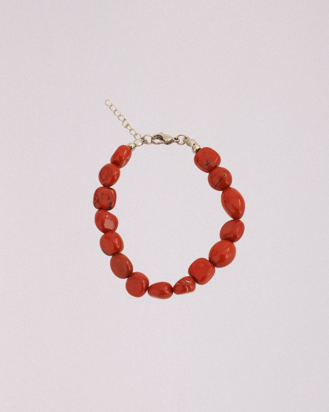Pulsera Marte Acero Inoxidable Jaspe Rojo