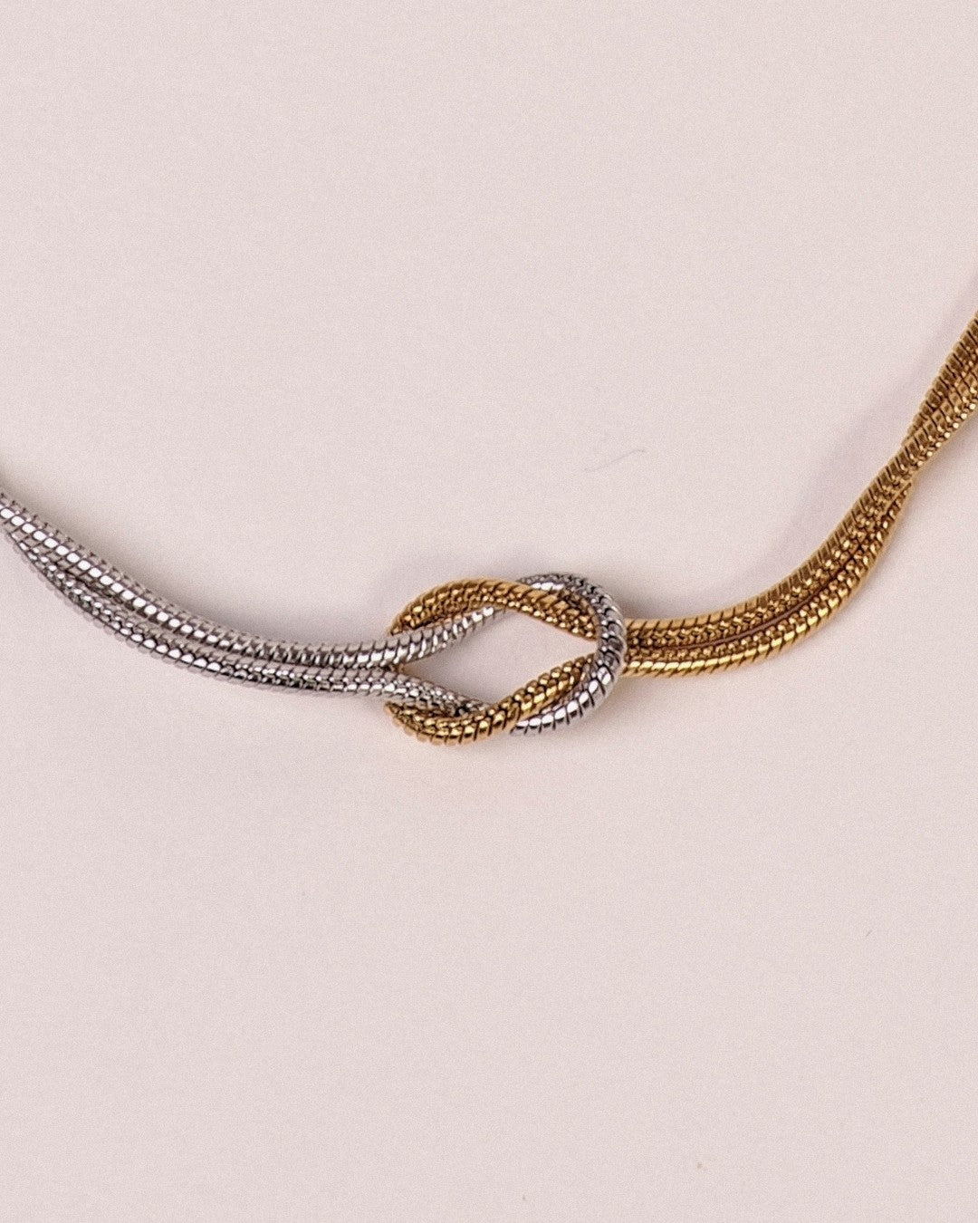 Pulsera Nudo Acero Inoxidable Bicolor