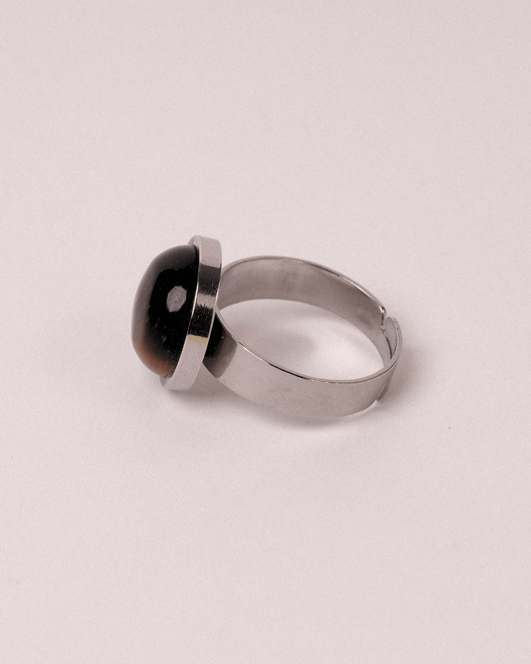 Anillo Nova Acero Inoxidable Ojo de Tigre - Positive Jewels