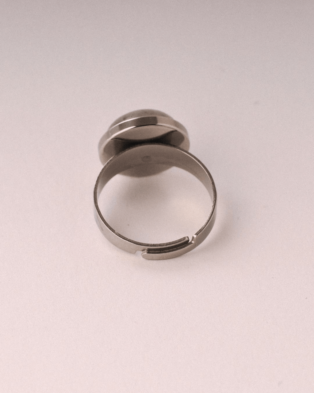 Anillo Luna Acero Inoxidable Labradorita - Positive Jewels
