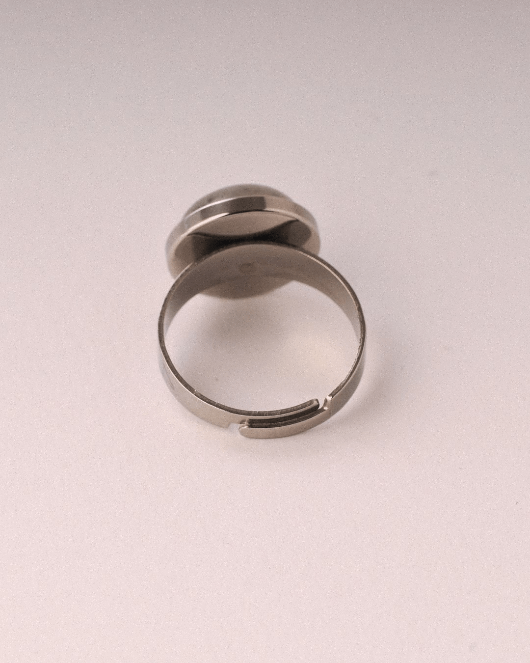 Anillo Luna Acero Inoxidable Labradorita - Positive Jewels