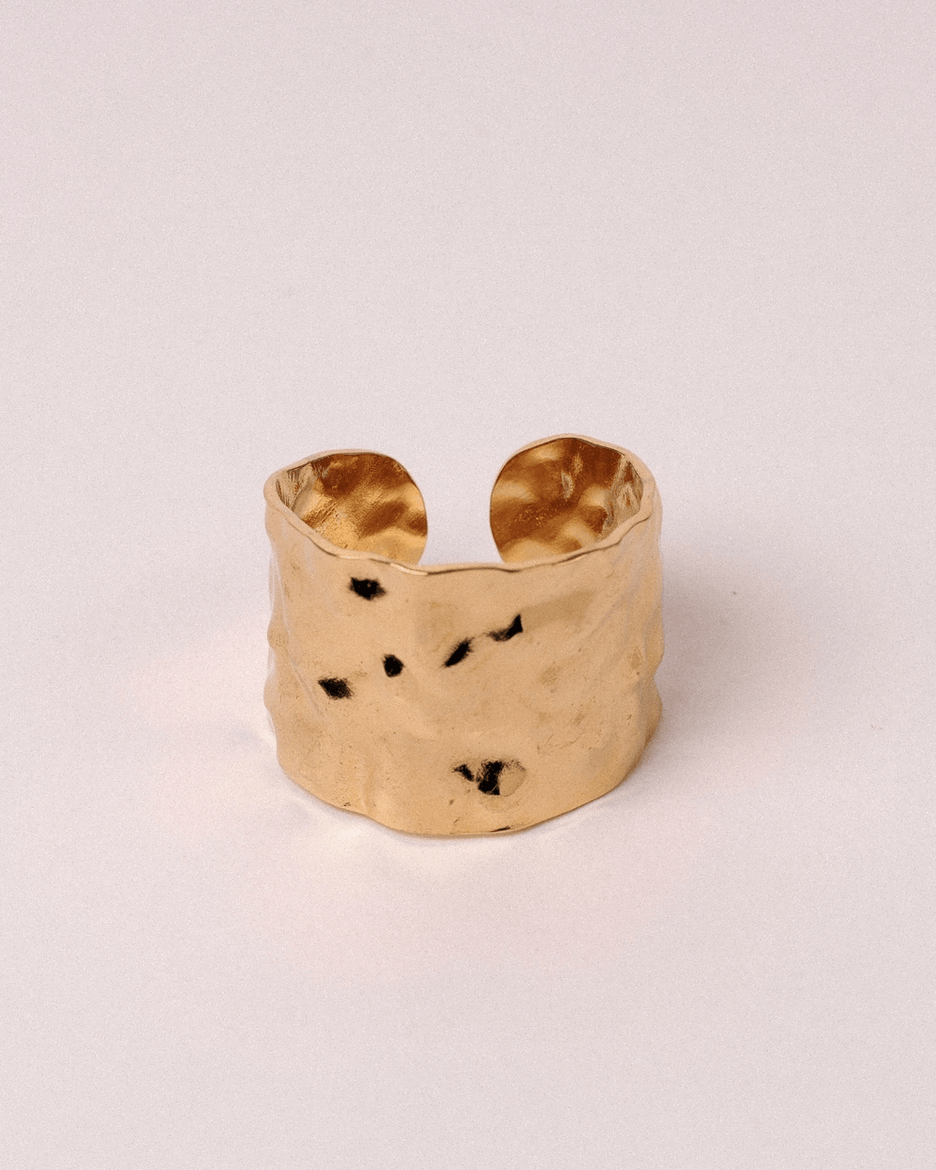 Anillo Corteza Acero Inoxidable Dorado - Positive Jewels