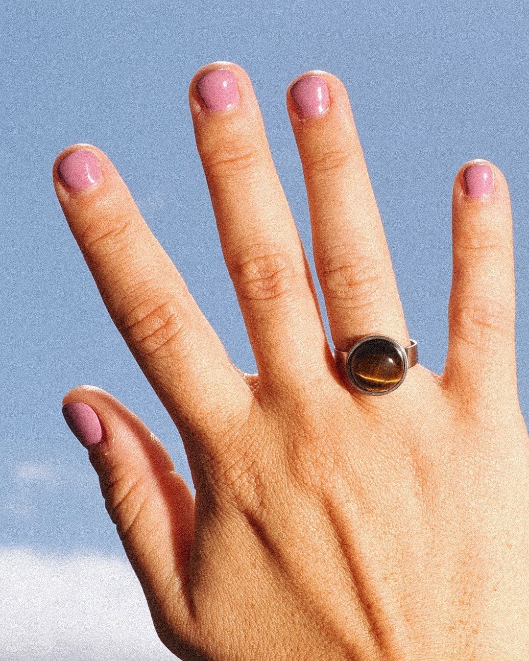 Anillo Nova Acero Inoxidable Ojo de Tigre - Positive Jewels