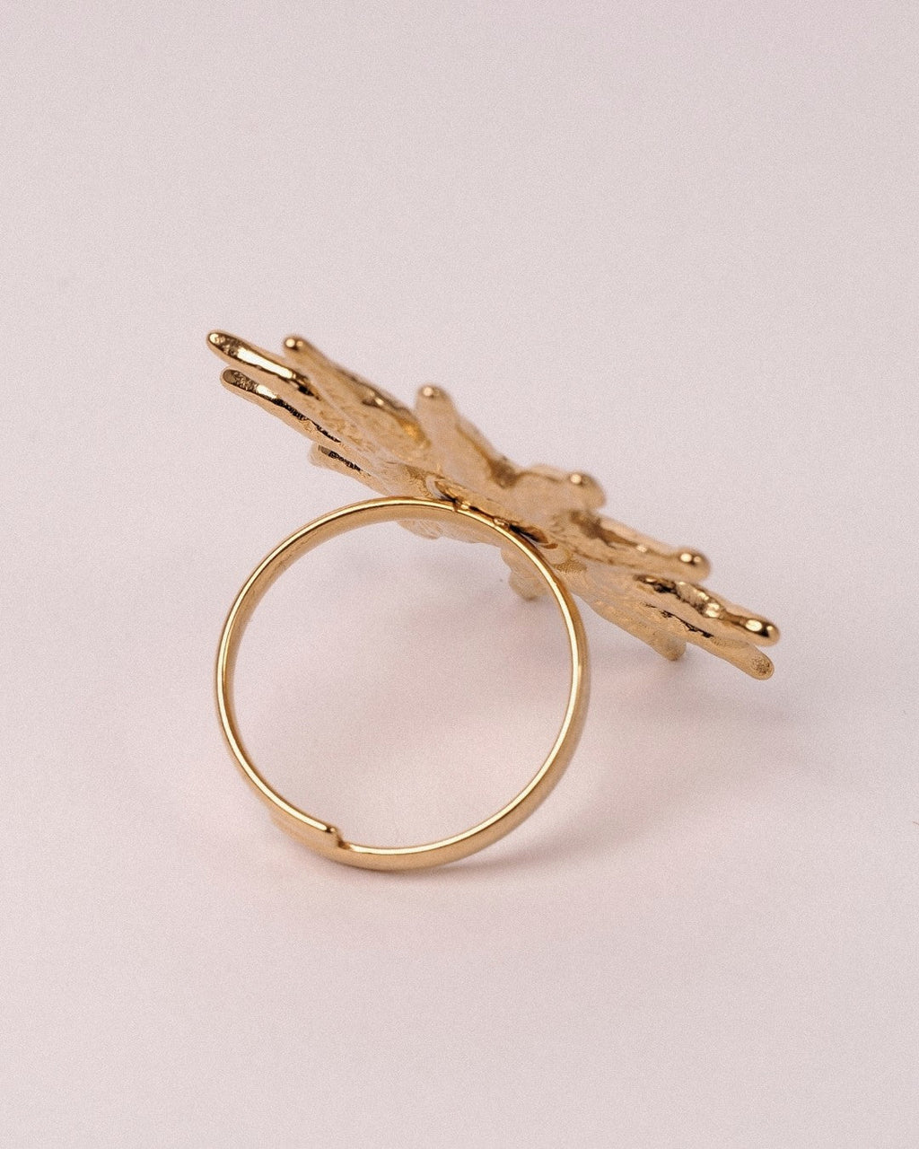 Anillo Sol Acero Inoxidable Dorado - Positive Jewels