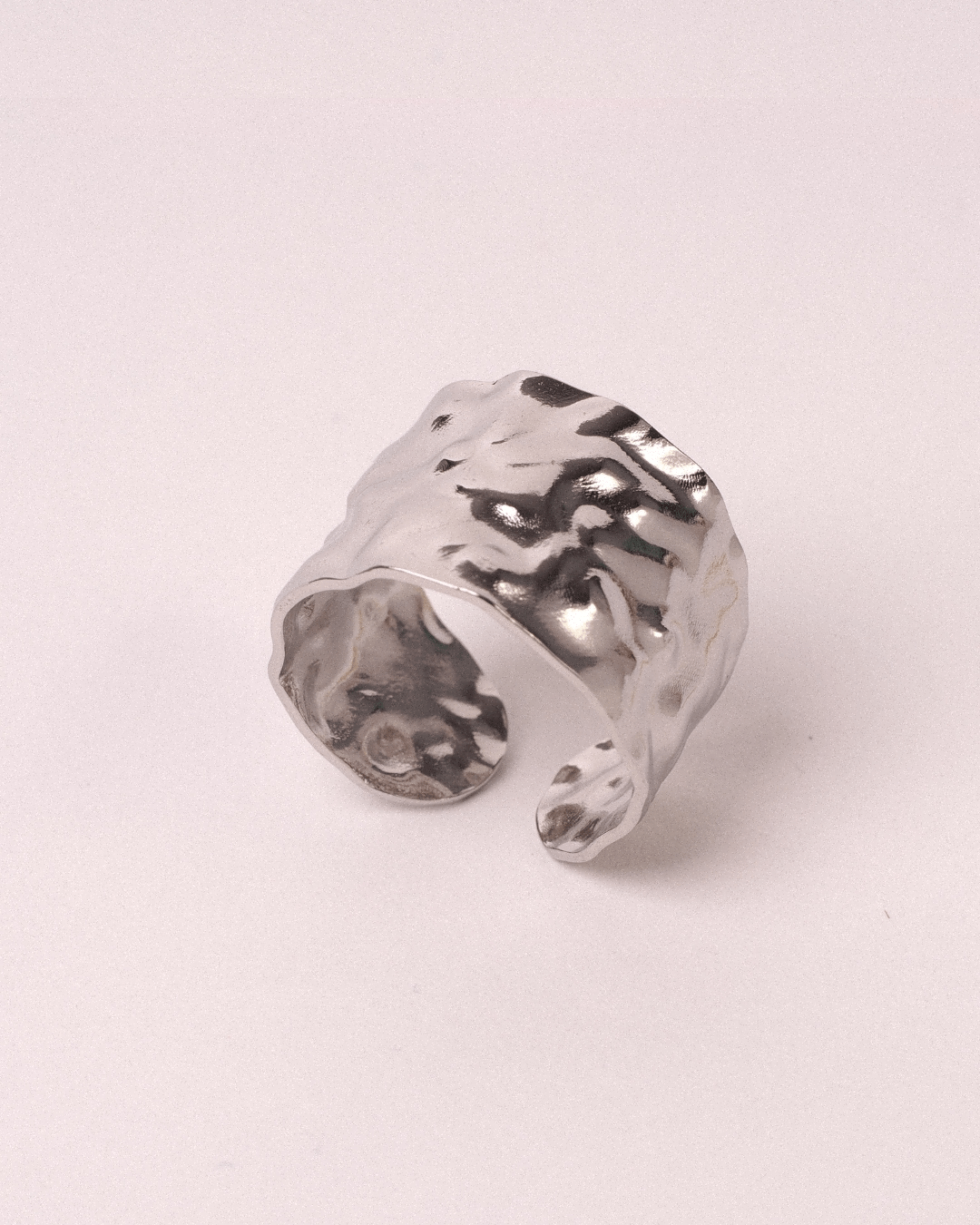 Anillo Corteza Acero Inoxidable - Positive Jewels