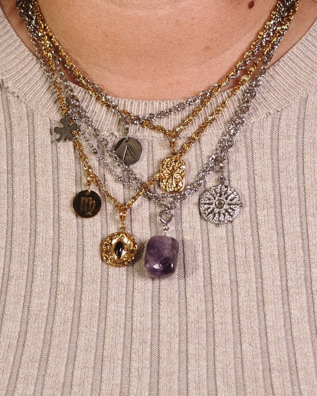 Charm Letra Acero Inoxidable - Positive Jewels