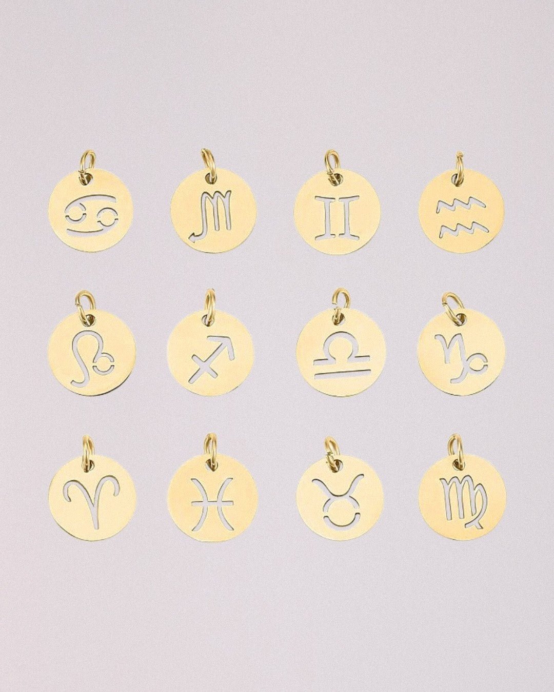 Charm Horóscopo Acero Inoxidable Dorado - Positive Jewels