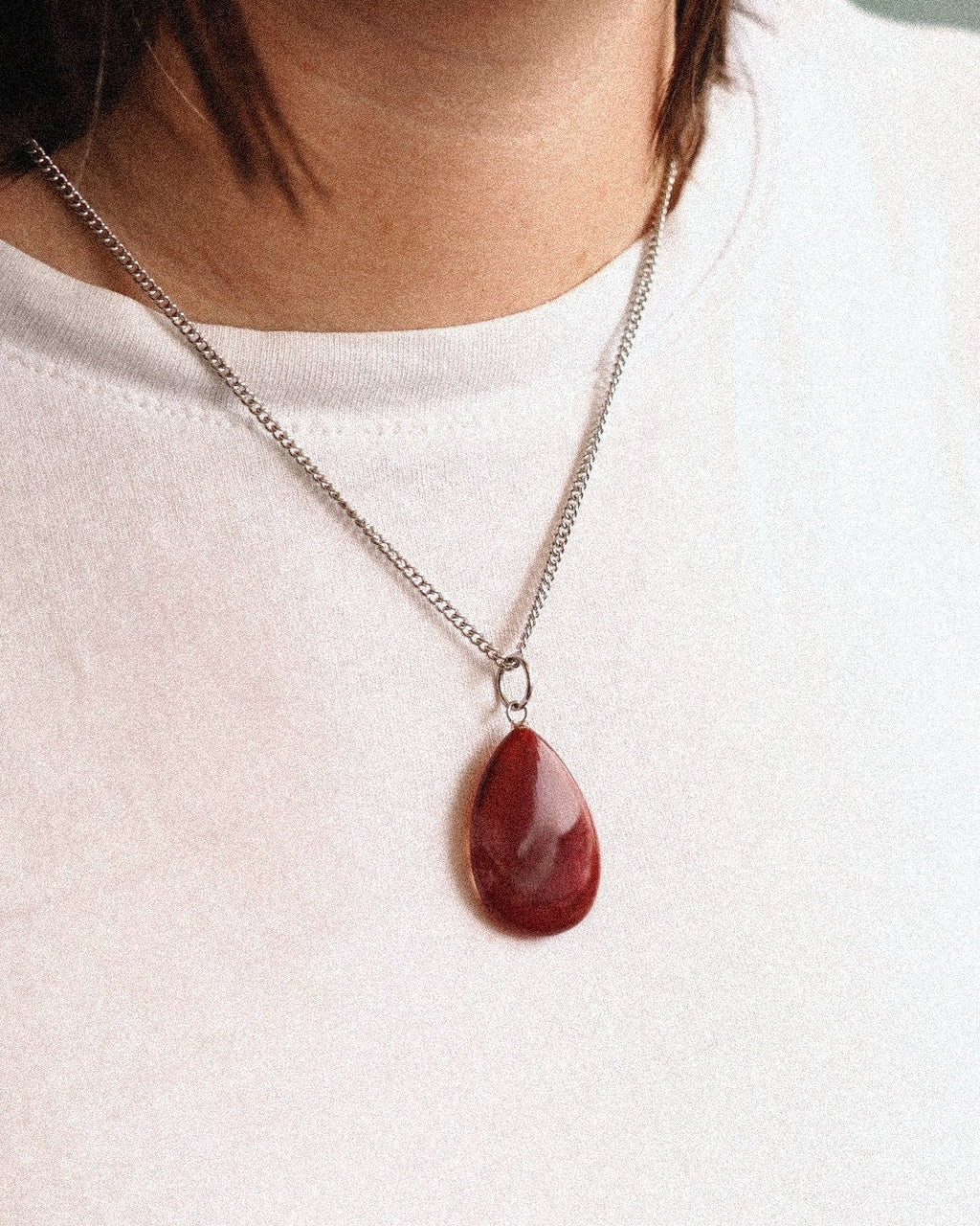 Collar Carnelia Acero Inoxidable - Positive Jewels