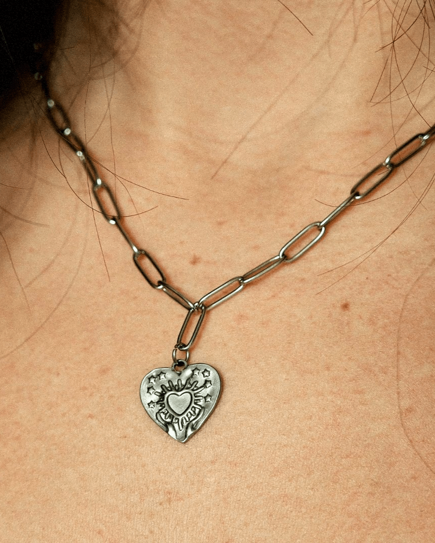 Collar Corazón Acero Inoxidable - Positive Jewels