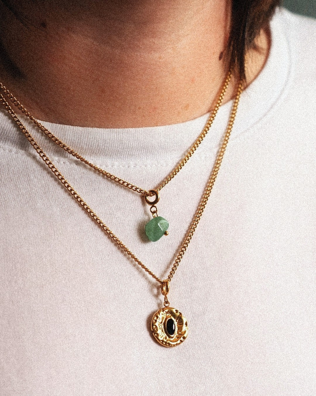 Cadena Halo Acero Inoxidable Dorado - Positive Jewels