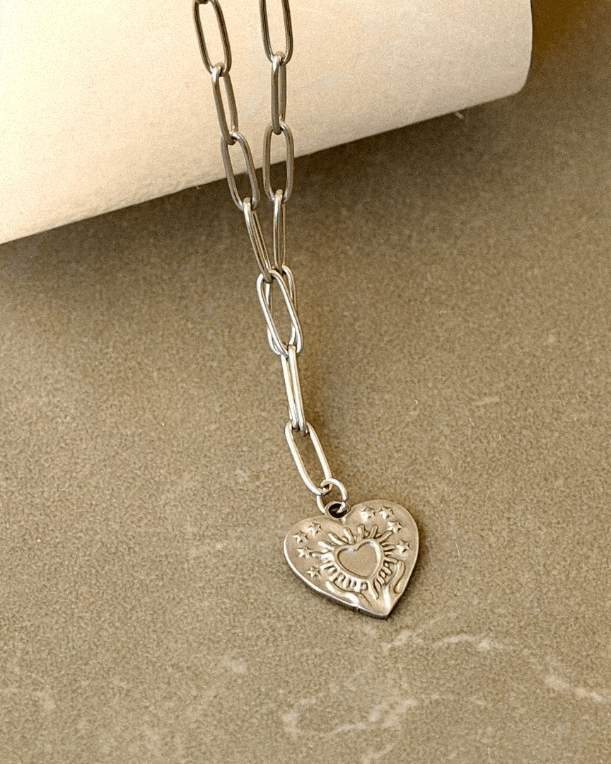Collar Corazón Acero Inoxidable - Positive Jewels