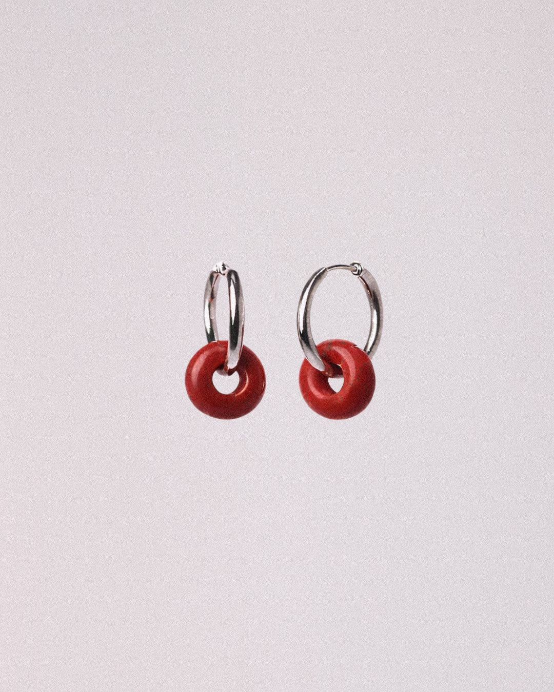 pendientes jaspe rojo