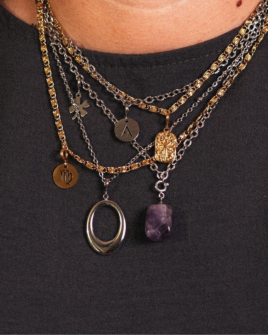 joyas acero inoxidable con piedras