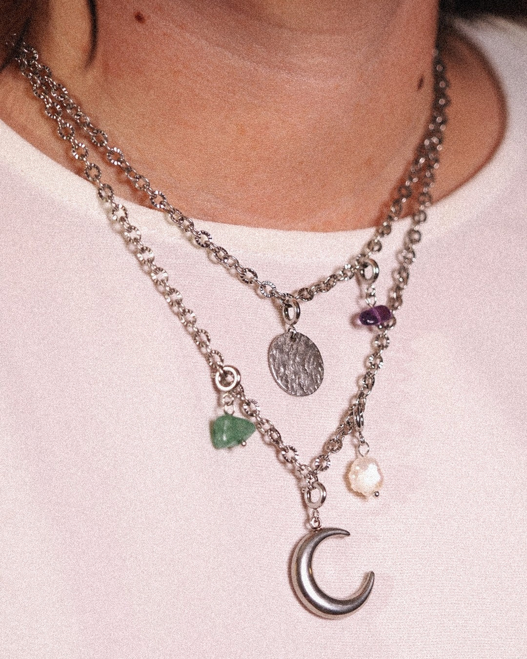 joyas acero inoxidable con piedras