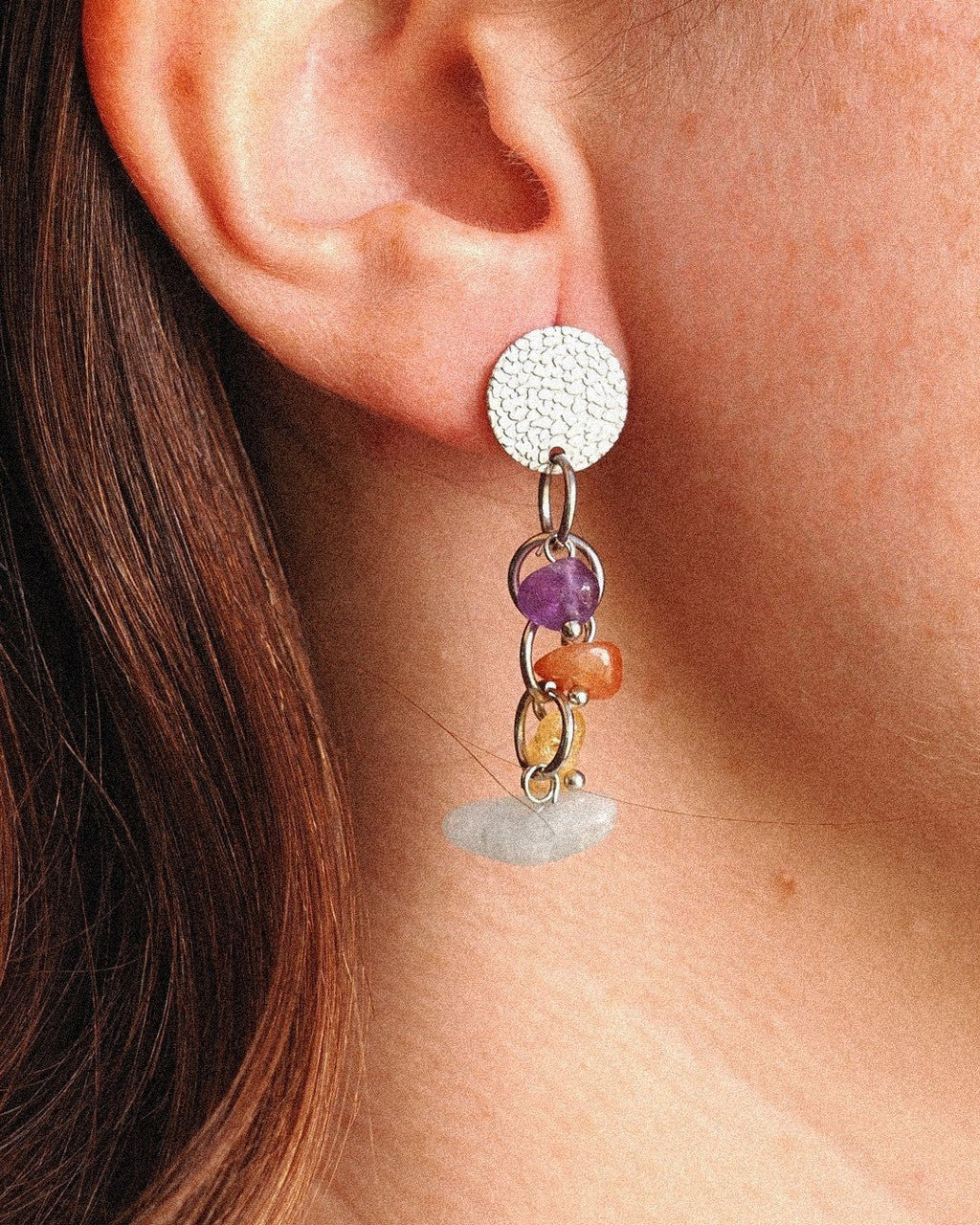 Pendientes Meteorito Acero Inoxidable - Positive Jewels