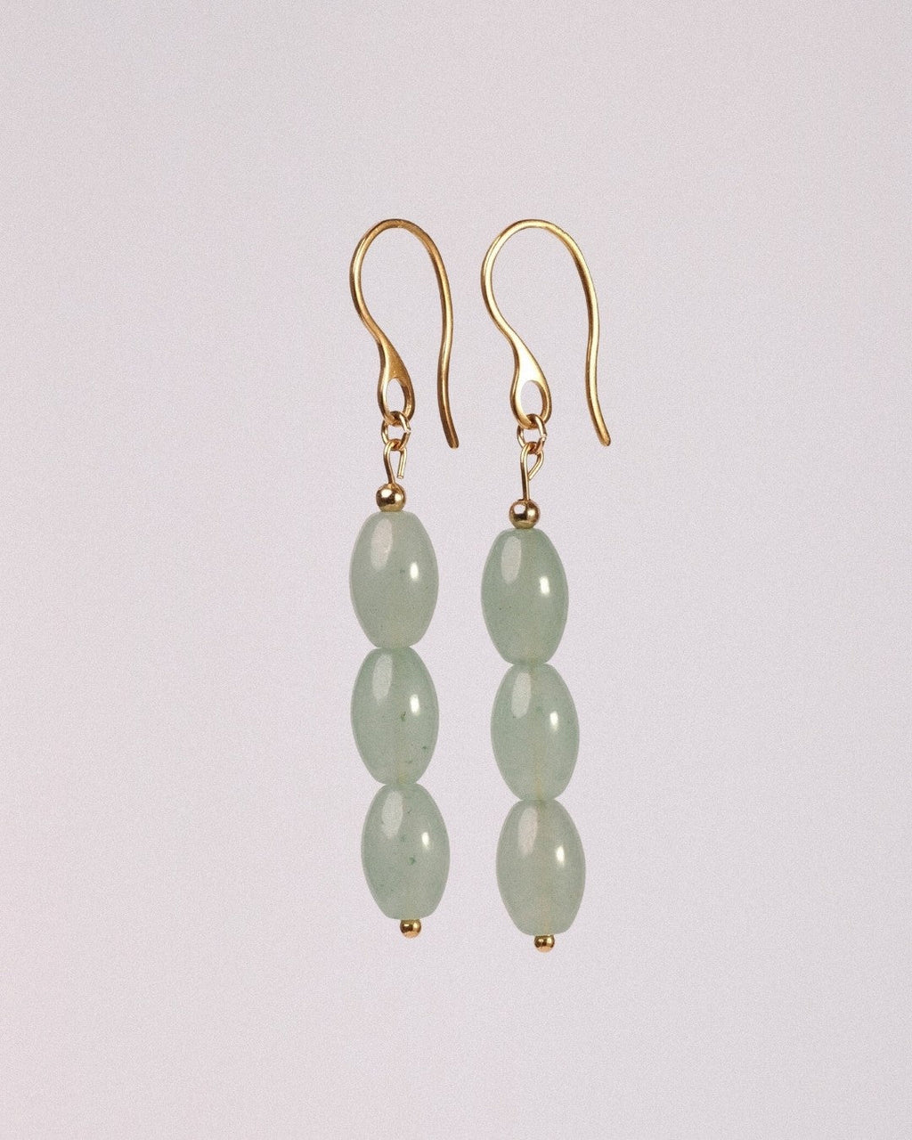 Pendientes Urano Acero Inoxidable Dorado Aventurina - Positive Jewels