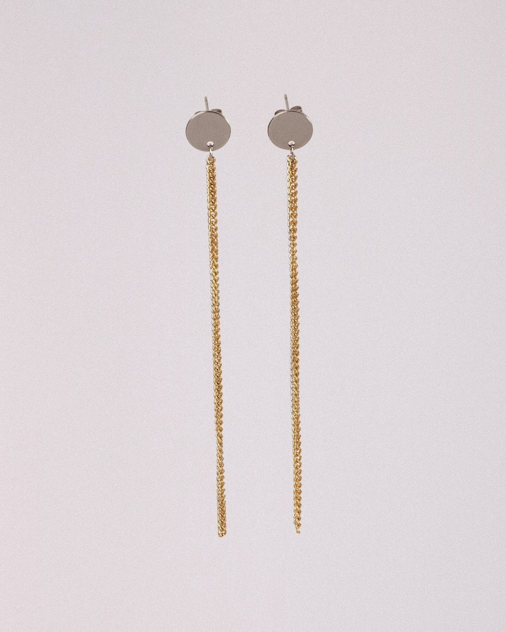 Pendientes Fugaz Acero Inoxidable Bicolor - Positive Jewels