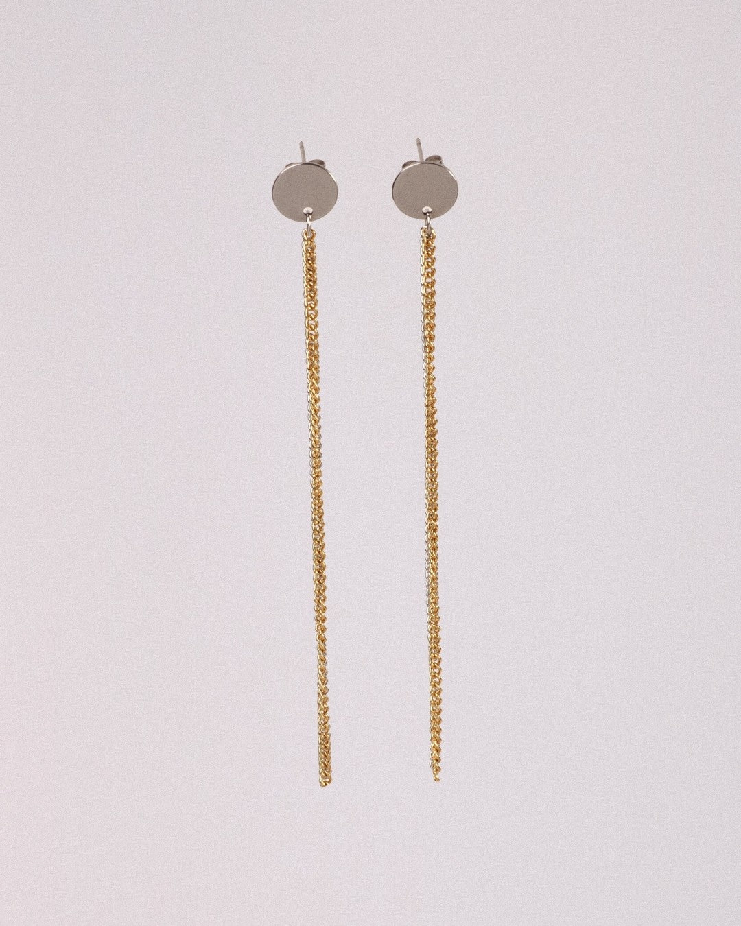 Pendientes Fugaz Acero Inoxidable Bicolor - Positive Jewels