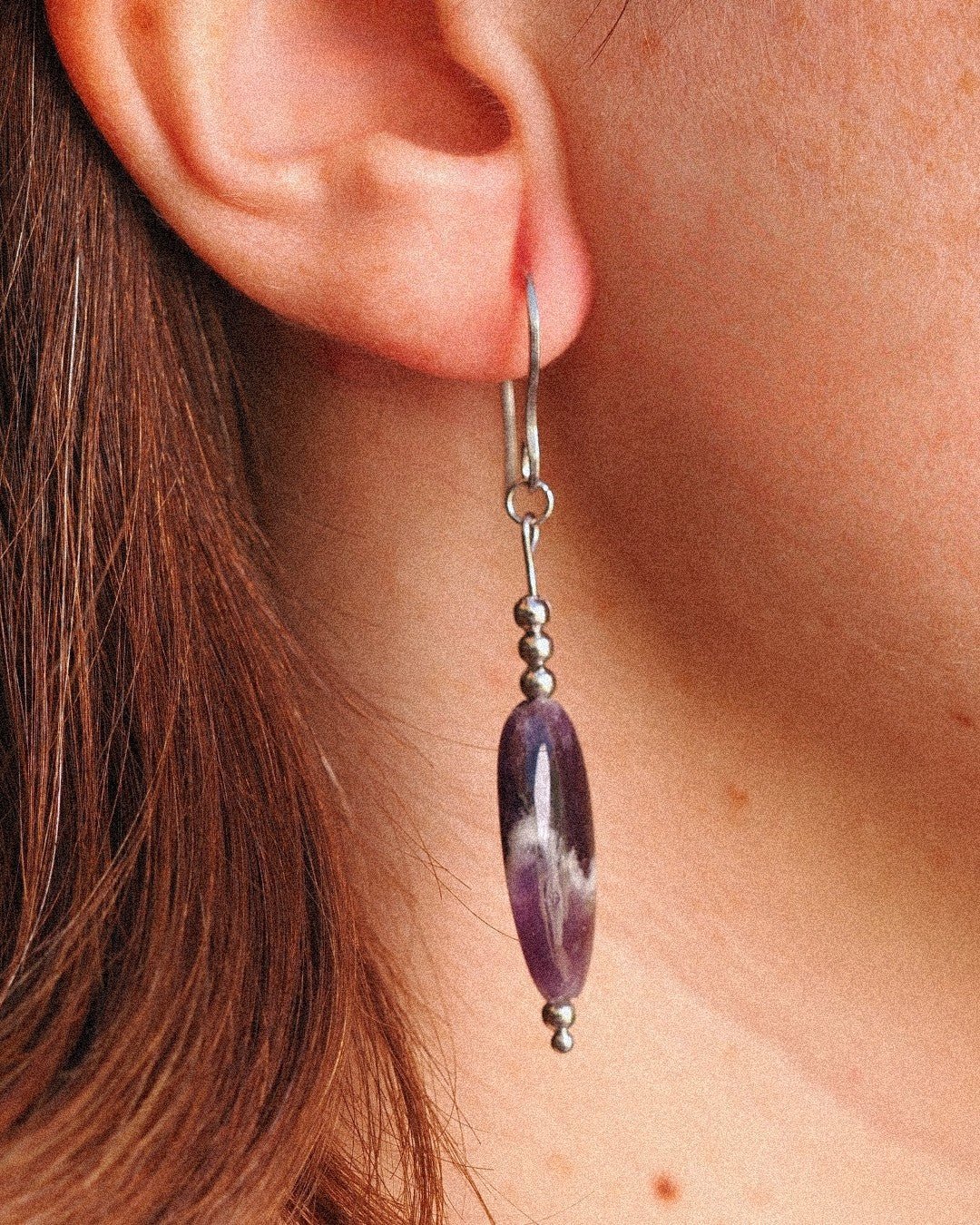 Pendientes Perseida Acero Inoxidable Amatista - Positive Jewels