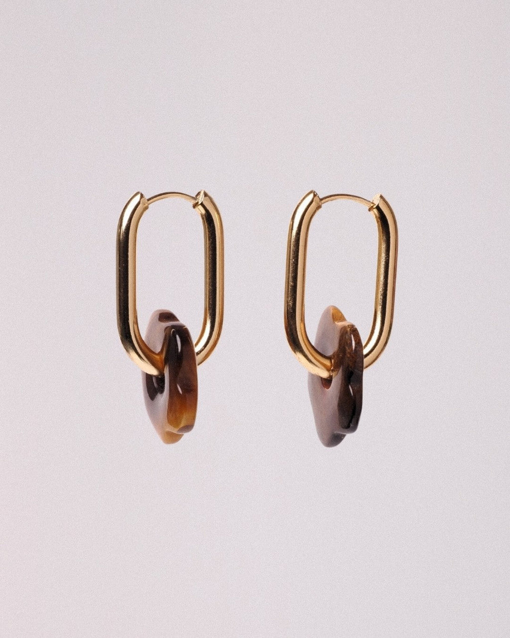 Pendientes Flor Acero Inoxidable Dorado Ojo de Tigre - Positive Jewels