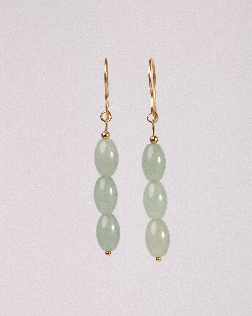 Pendientes Urano Acero Inoxidable Dorado Aventurina - Positive Jewels