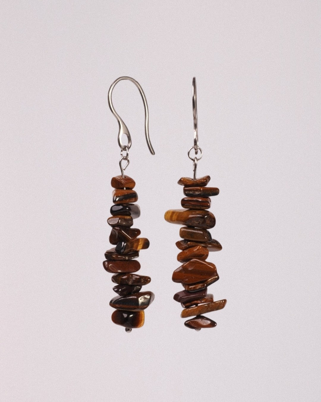 Pendientes Lasca Acero Inoxidable Ojo de Tigre - Positive Jewels