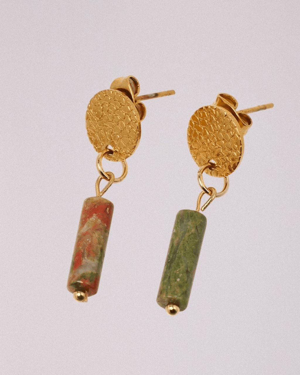 Pendientes Cometa Acero Inoxidable Dorado Unakita - Positive Jewels