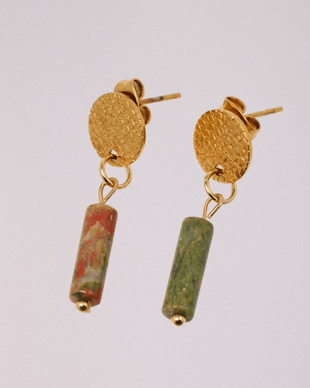 Pendientes Cometa Acero Inoxidable Dorado Unakita - Positive Jewels