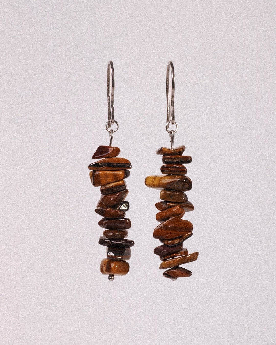 Pendientes Lasca Acero Inoxidable Ojo de Tigre - Positive Jewels
