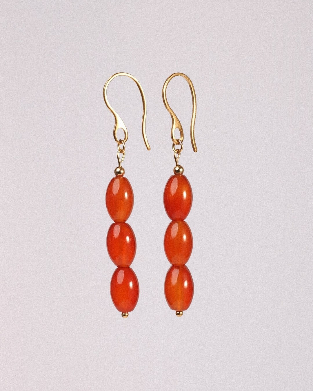 Pendientes Venus Acero Inoxidable Dorado Carnelia - Positive Jewels