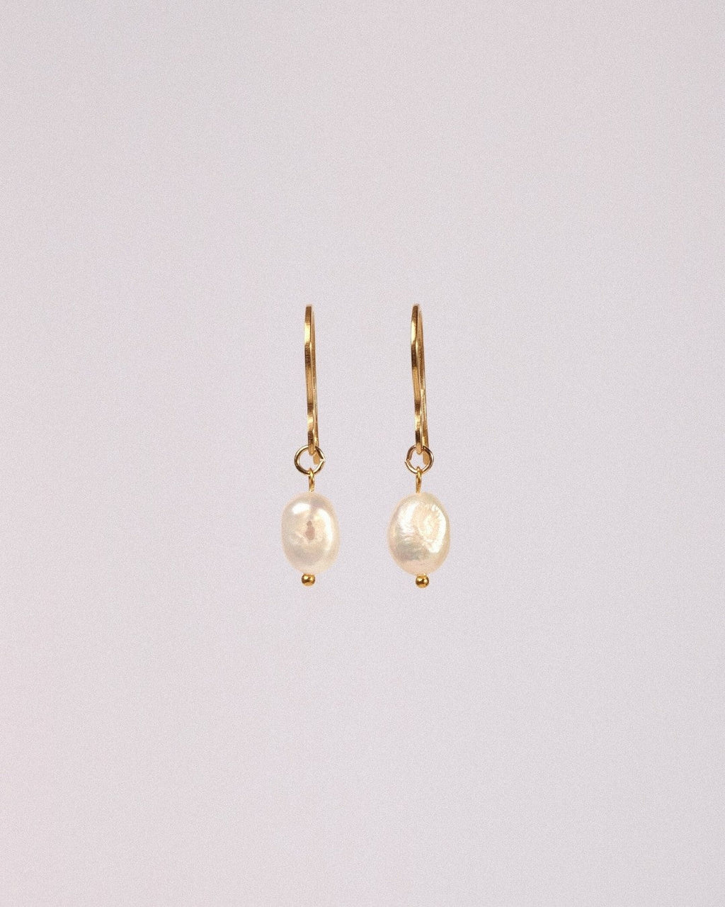 Pendientes Perla Acero Inoxidable Dorado - Positive Jewels